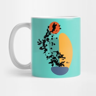 Minimalist Abstract Nature Art #29 Gentle Plant Flowering and Growing Mug